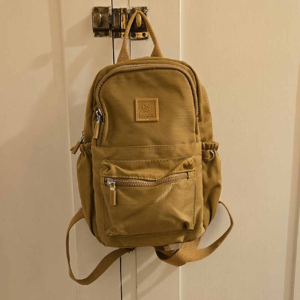 Suoyate Nylon Tan Mini Backpack - image 1